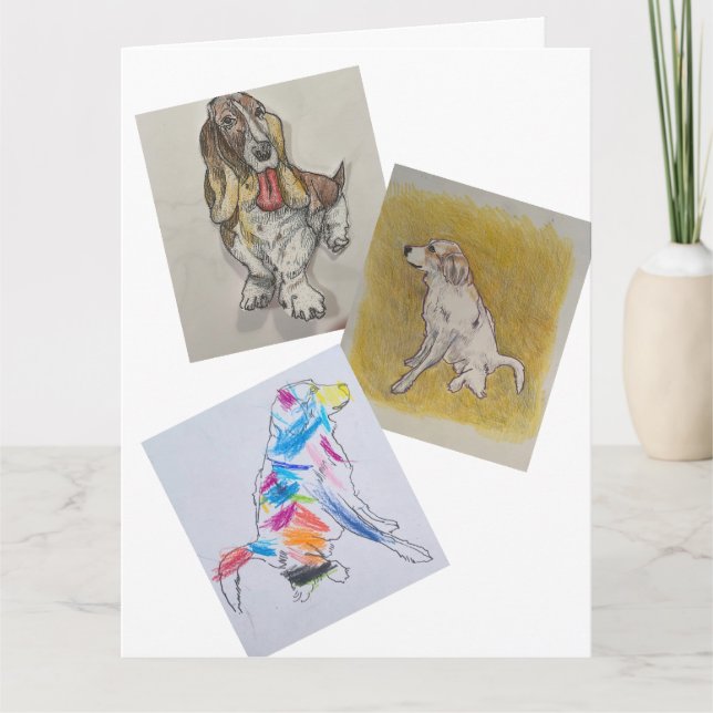 Ett stort, 8,5-tums x 11-tums, mappat gratulations kort (Framsida)