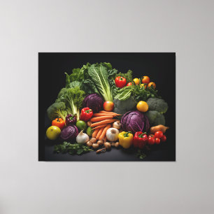 Ett stort antal Färg vegetabiliska, fotorealistisk Canvastryck