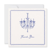 Ett stort, blått, belysande bröllop tack