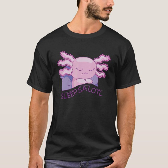 Ett stort drömmande Axolotl T Shirt (Framsida)