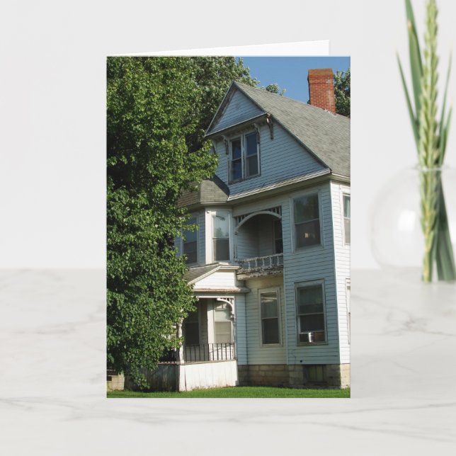 Ett stort gammalt hus kort (Framsida)