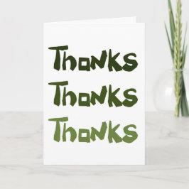 Ett stort hälsningskort för Tack med stor roligt