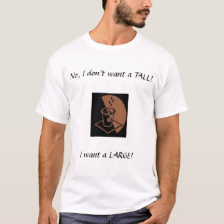 Ett stort, inte ett högväxt t-shirt