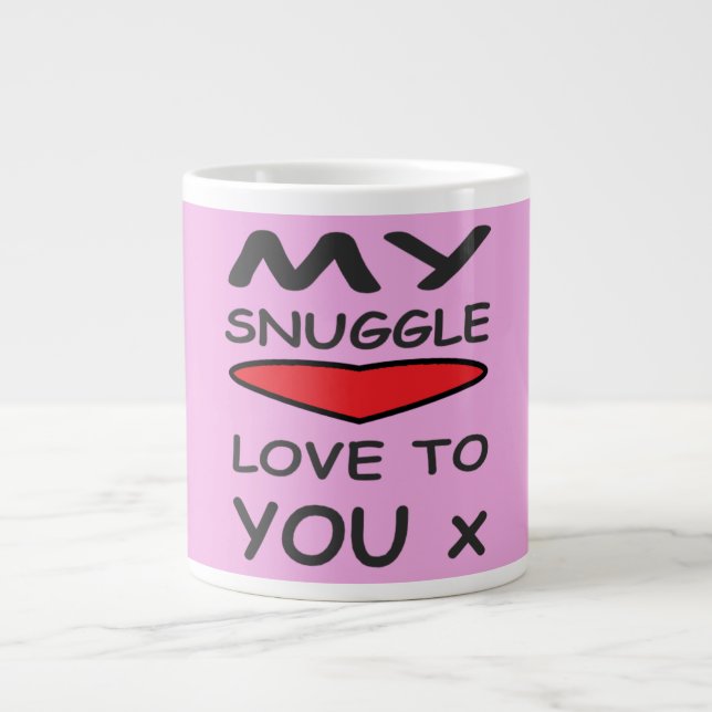 Ett stort kärlek-meddelande med design jumbo mugg (Framsidan)