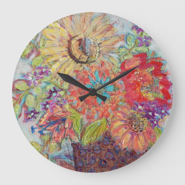 Ett stort liv av Lydia Art Sangria Stor Klocka (Framsida)