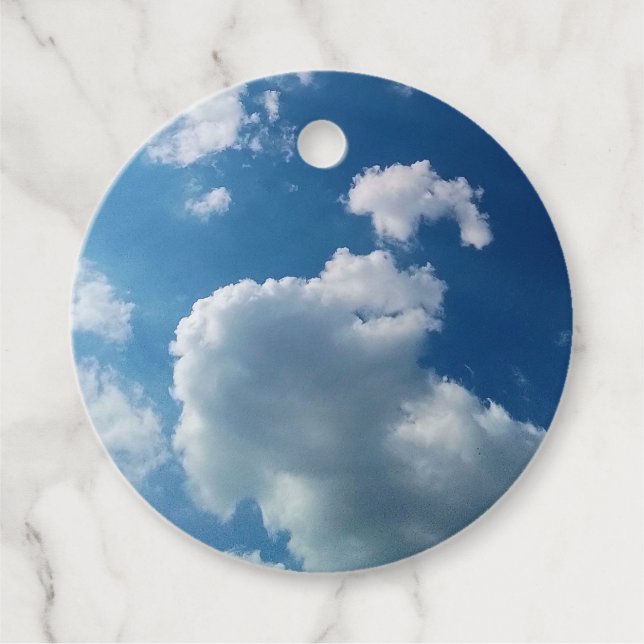 Ett stort moln gåvor etiketter (Framsida)