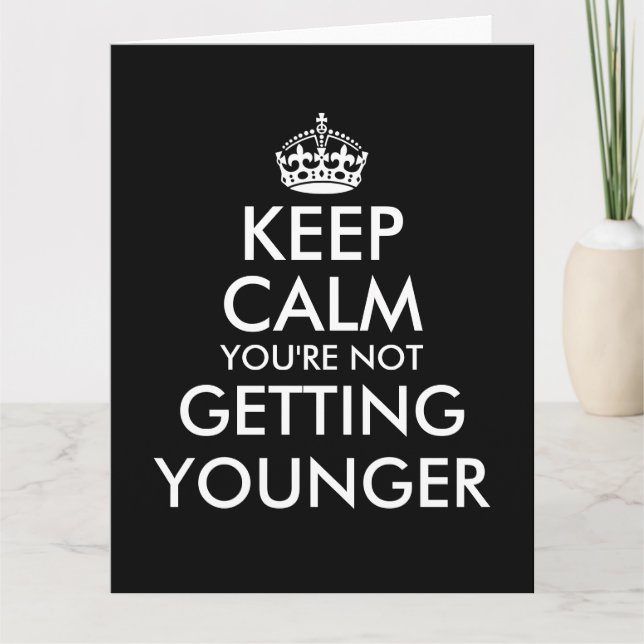 Ett stort överdimensionerat humoristiskt födelseda kort (Framsida)