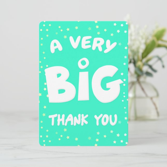 Ett stort tack från mig kort (Stående Fram)