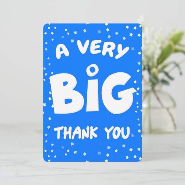 Ett stort tack från mig kort (Stående Fram)