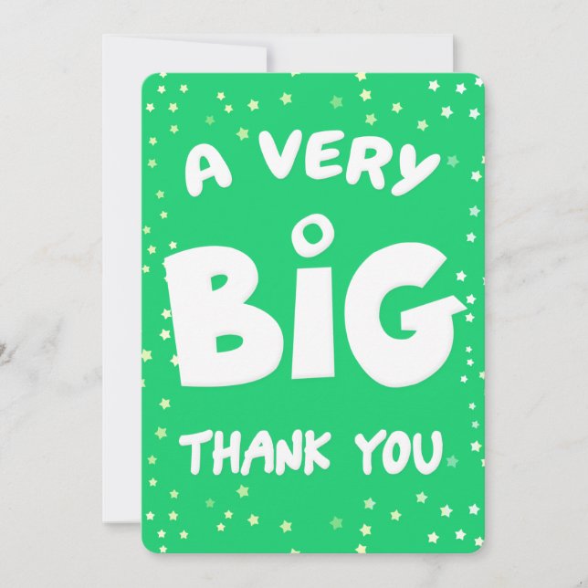 Ett stort tack från mig kort (Framsida)