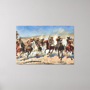 Ett streck för Timber. 1889 Remington Fine Art Canvastryck
