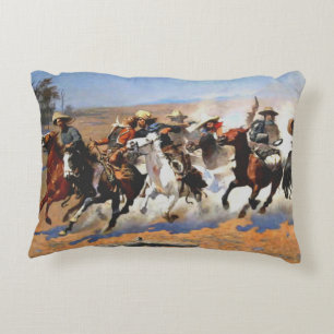 Ett streck för Timber, Frederic Remington. Prydnadskudde
