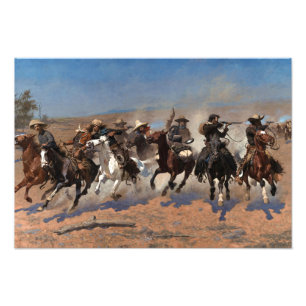 Ett streck för timmern av Frederic Remington Fototryck