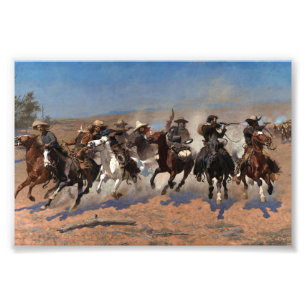Ett streck för timmern av Frederic Remington Fototryck