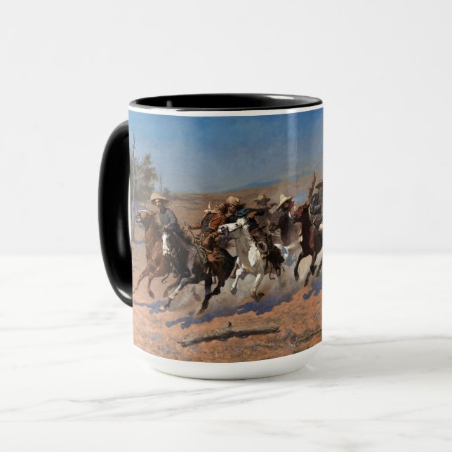 Ett streck för timmern av Frederic Remington Mugg (Framsida vänster)