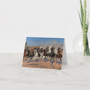 Ett streck för timmern av Frederic Remington Tack Kort