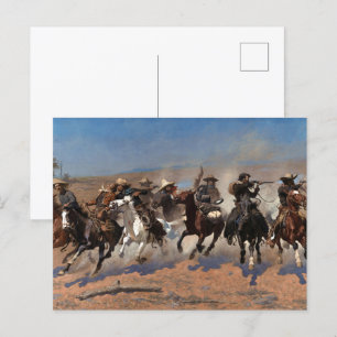 Ett streck för timmern av Frederic Remington Vykort
