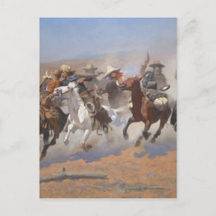 Ett streck för timmern av Frederic Remington Vykort