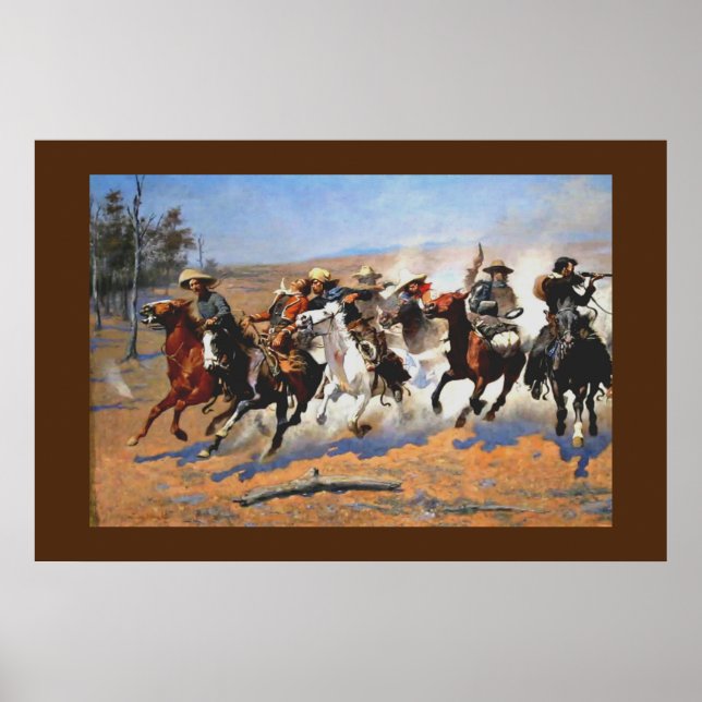 Ett streck för timret av Remington. Poster (Framsidan)