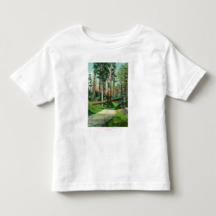 Ett stupat träd på skogsmarken parkerar plats t shirt