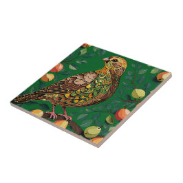 Ett stycke i ett öra Träd utklippt stencil-Stil Kakelplatta