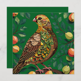 Ett stycke i ett öra Träd utklippt stencil-Stil Kort