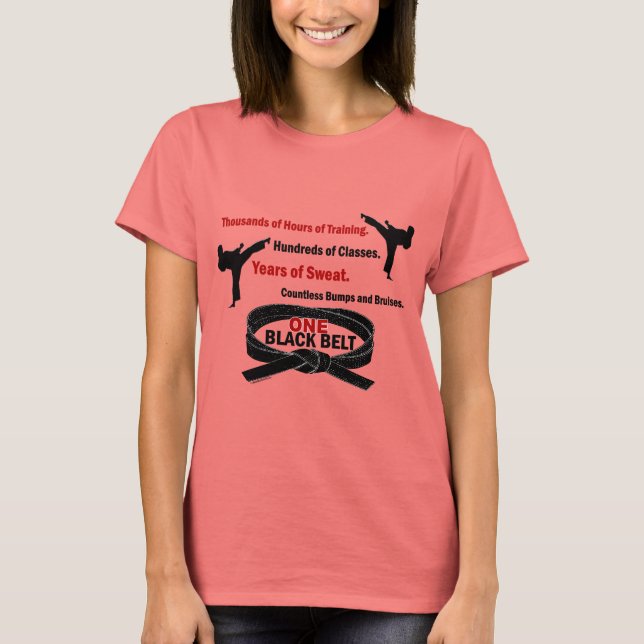 ETT Svart Bälte 1 KARATE T-SHIRTS & APPAREL (Framsida)