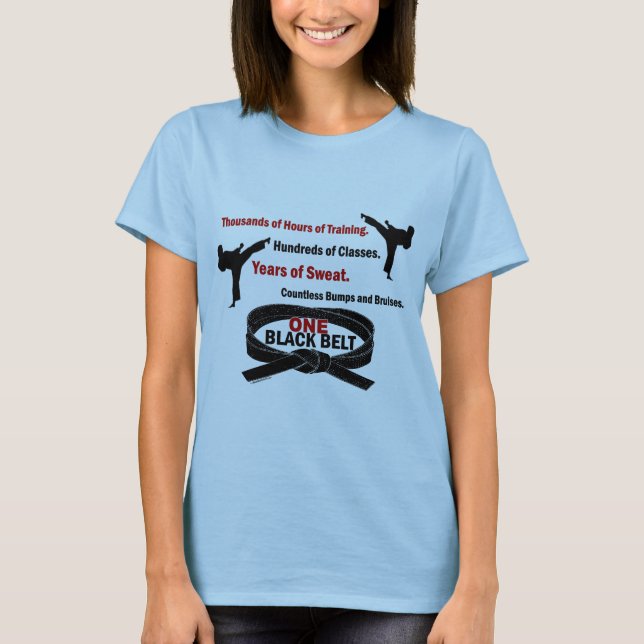 ETT Svart Bälte 1 KARATE T-SHIRTS & APPAREL (Framsida)
