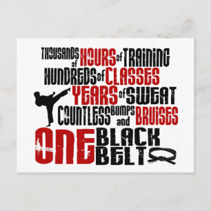 ETT Svart Bälte 2 KARATE T-SHIRTS & APPAREL Vykort