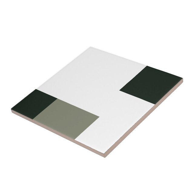 Ett svart kvadrat, litet (4,25 x 4,25 tum) kakelplatta (Sidan)