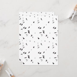 Ett svart och vitt foto av en flock fåglar inbjudningar