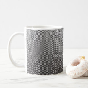ett svart och vitt foto av en vägg_ kaffemugg