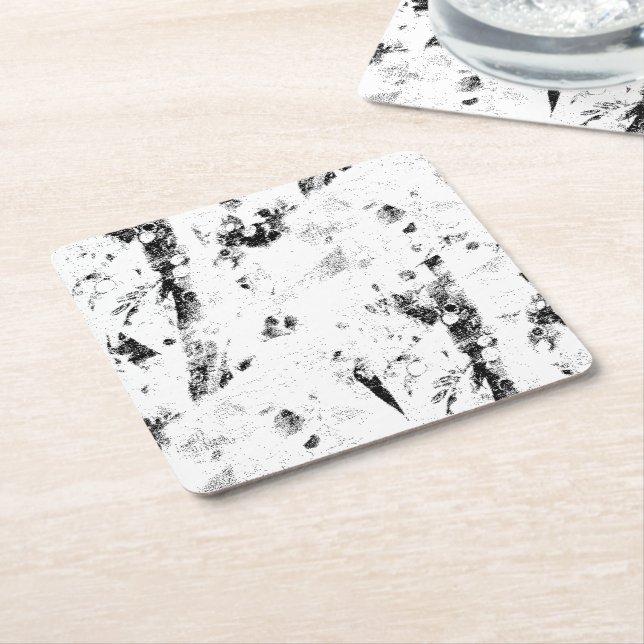 ett svartvitt foto av ett svartvitt foto underlägg papper kvadrat (Vinklad)
