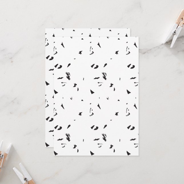 ett svartvitt foto på en flock fåglar inbjudningar (Fram/Back In Situ)