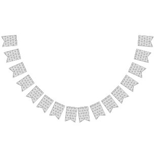 ett svartvitt mönster med vit bakgrund vimplar