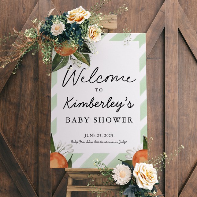 Ett svenskt Baby är på väg att få klementinvälkomn Poster (Skapare uppladdad)