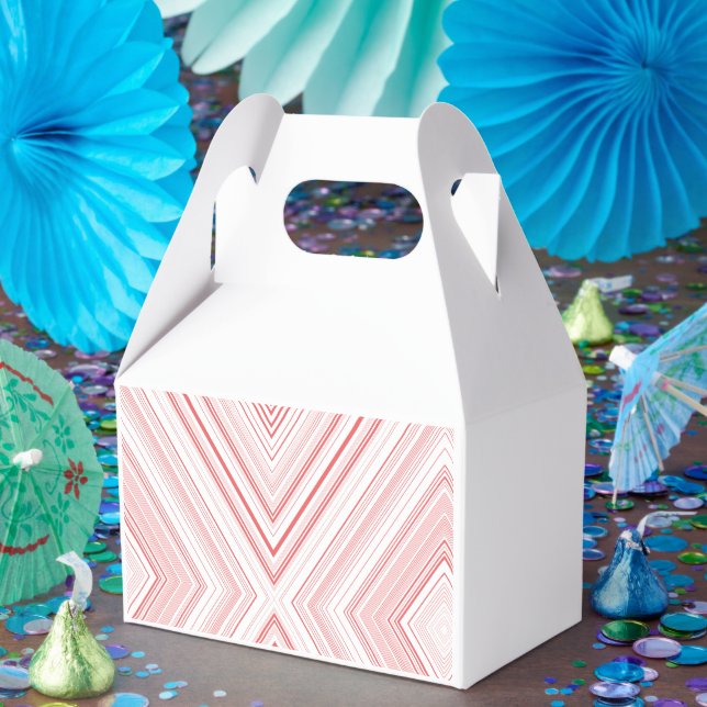 Ett symmetriskt mönster med rött och rosa moti presentaskar (Part)