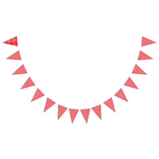 Ett symmetriskt mönster med rött, orange och p vimplar (Alla)