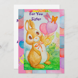 Ett systerkort för födelsedagshälsningar  julkort