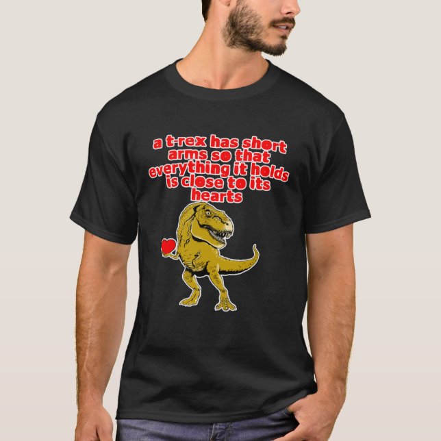 Ett T-rex har Kort Arm — T Shirt (Framsida)