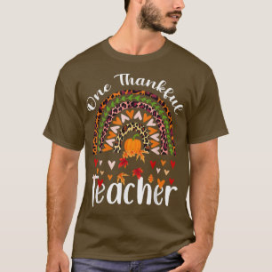 Ett tack till en tacksam lärare Leopard Rainbow Au T Shirt