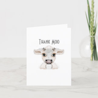 Ett tackkort | Kort tack, kort| Cute Cow