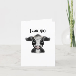 Ett tackkort | Kort tack, kort| Cute Cow