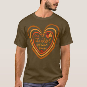 Ett tacksamt 5:e klass-lärarens regnbågstack t shirt