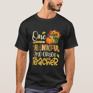 Ett tacksamt andra Klass-lärarinna Pumpkin-tack T Shirt