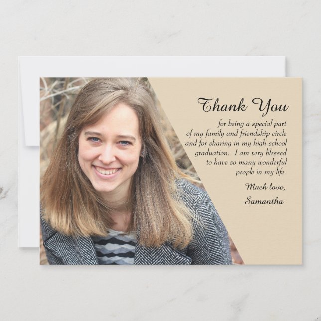 Ett tacksamt fotopatkort för Student Meddelande (Framsida)