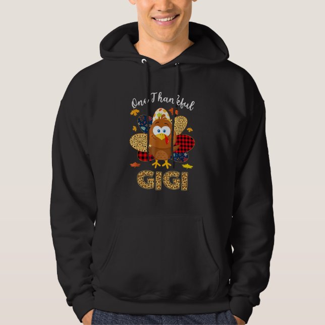 Ett tacksamt giggigi Turkiet Leopart Thankgiving Hoodie (Framsida)