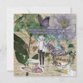 Ett tacksamt kort för varmt hjärta/Lila