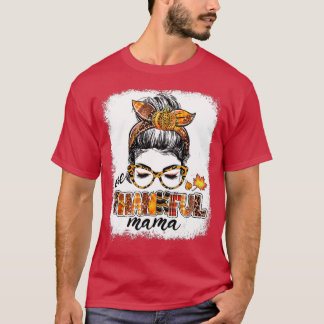 Ett tacksamt Mamma Bun Höst löv höst än T Shirt