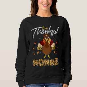 Ett tacksamt Nonnie Turkey Leopart Thankings T Shirt